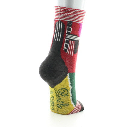 Chaussettes bébé Cubisme en laine peignée Rouge ROUGE