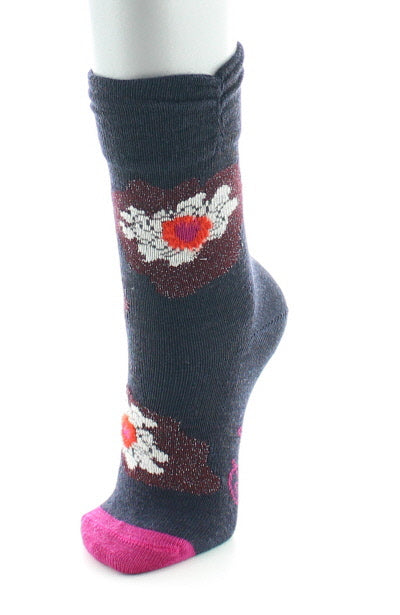 Chaussettes bébé Pétales et Pistils en laine Bleu Marine BLEU MARINE