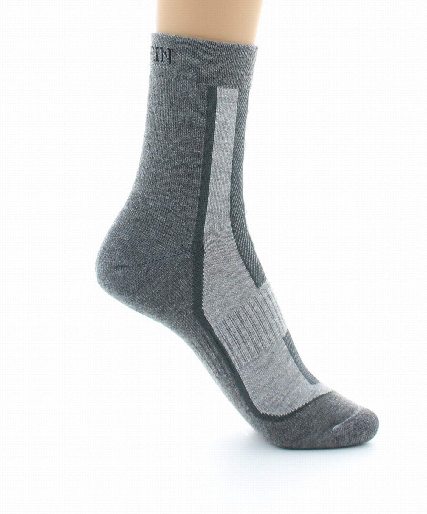 Chaussettes courtes de sport mixtes en Coolmax GRIS MOYEN