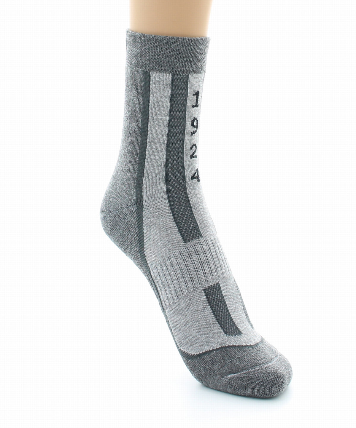 Chaussettes courtes de sport mixtes en Coolmax GRIS MOYEN