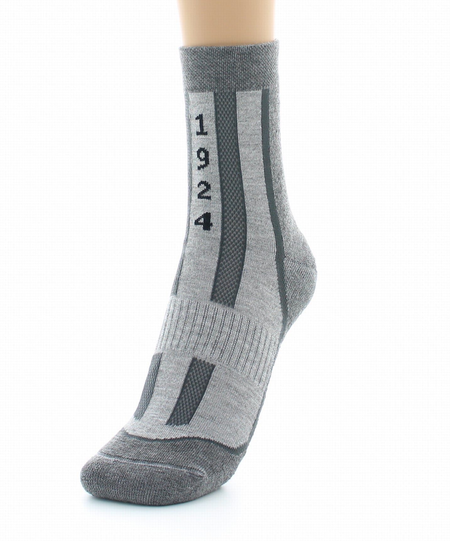 Chaussettes courtes de sport mixtes en Coolmax GRIS MOYEN