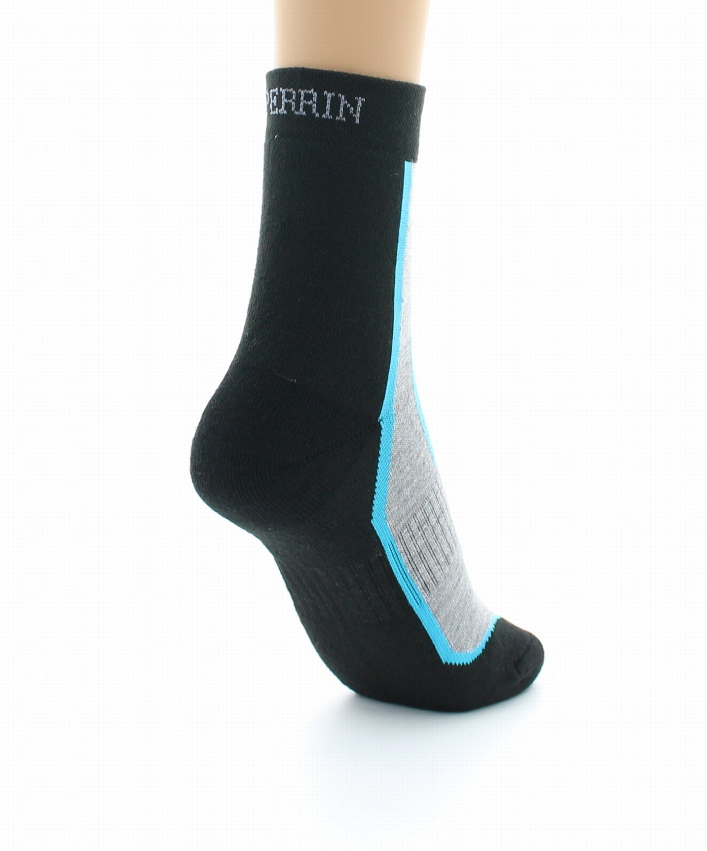 Chaussettes courtes de sport mixtes en Coolmax NOIR-BLEU