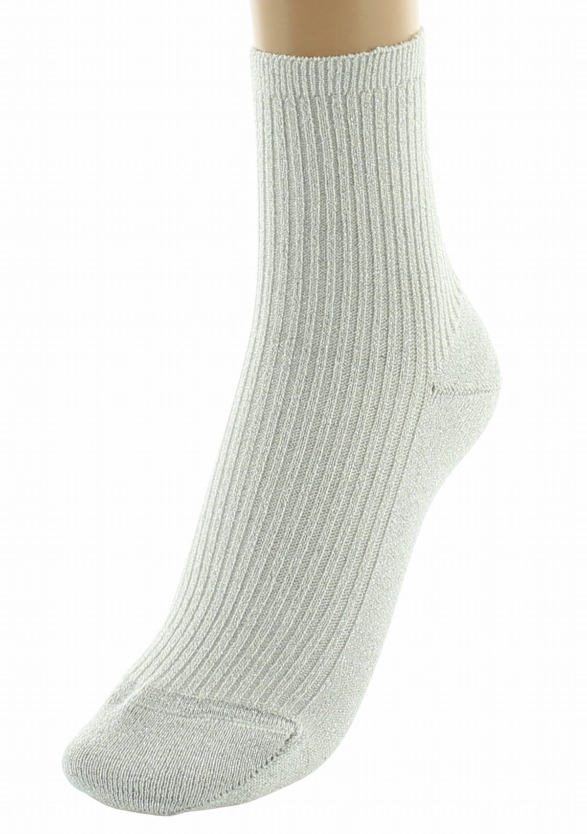 Chaussettes courtes femme en coton Argent - Perrin 1924 ARGENT