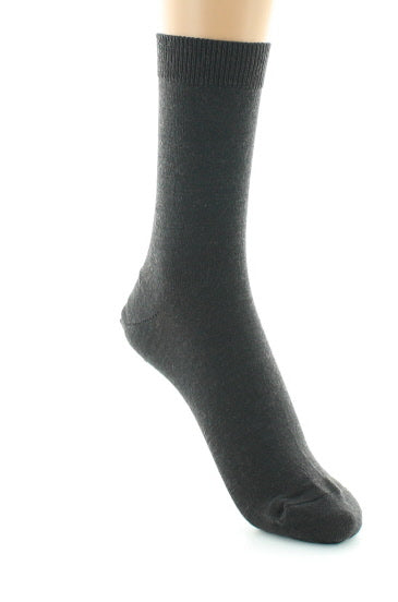 Chaussettes courtes femme en laine peignée mélangée MARRON