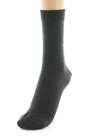 Chaussettes courtes femme en laine peignée mélangée MARRON