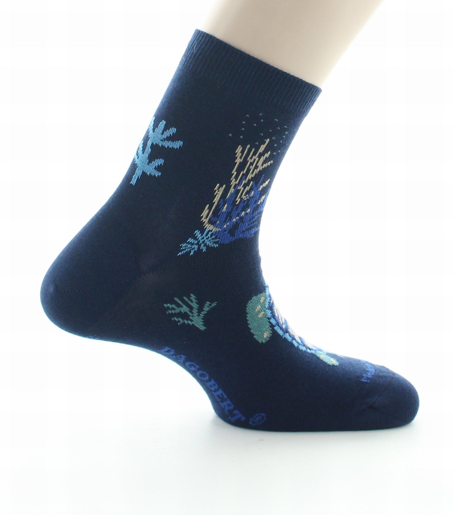 Chaussettes courtes homme coton tortue bleu BLEU MARINE