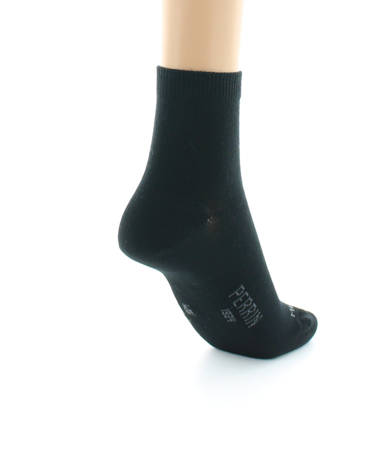 Chaussettes courtes mixtes en coton peigné NOIR