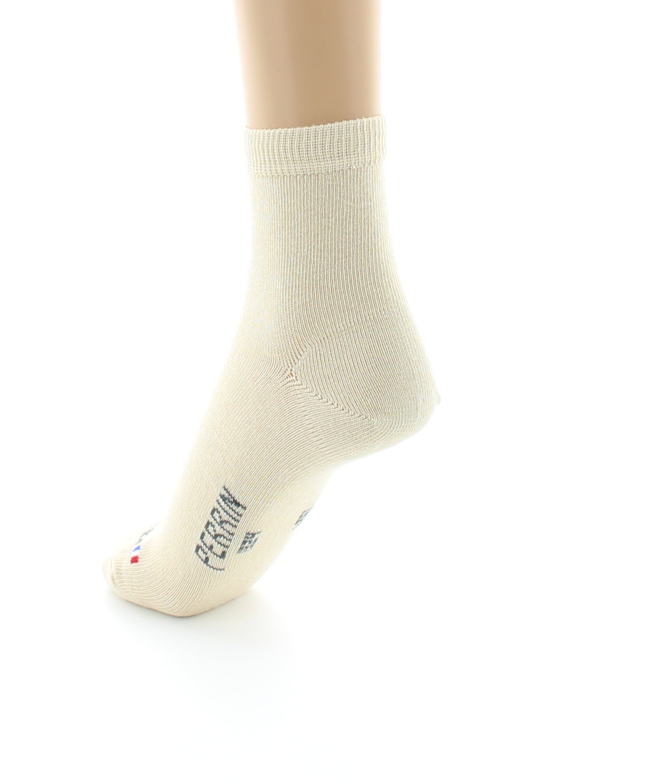 Chaussettes courtes mixtes en coton peigné SABLE