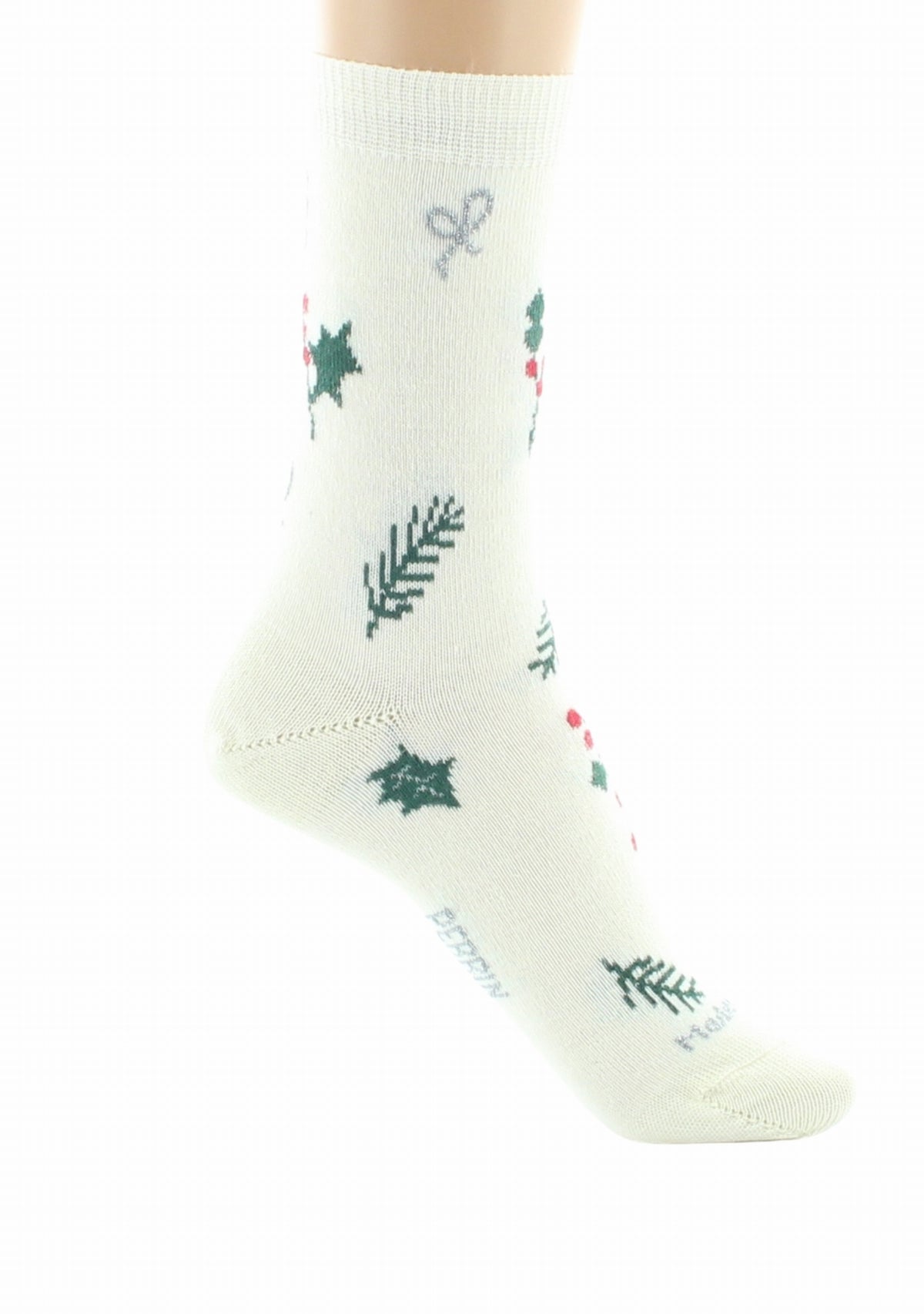 Chaussettes de Noël femme Perrin Écru ECRU
