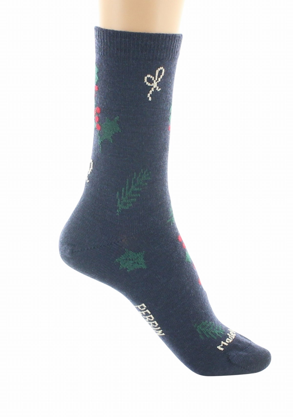 Chaussettes de Noël femme Perrin Marine MARINE