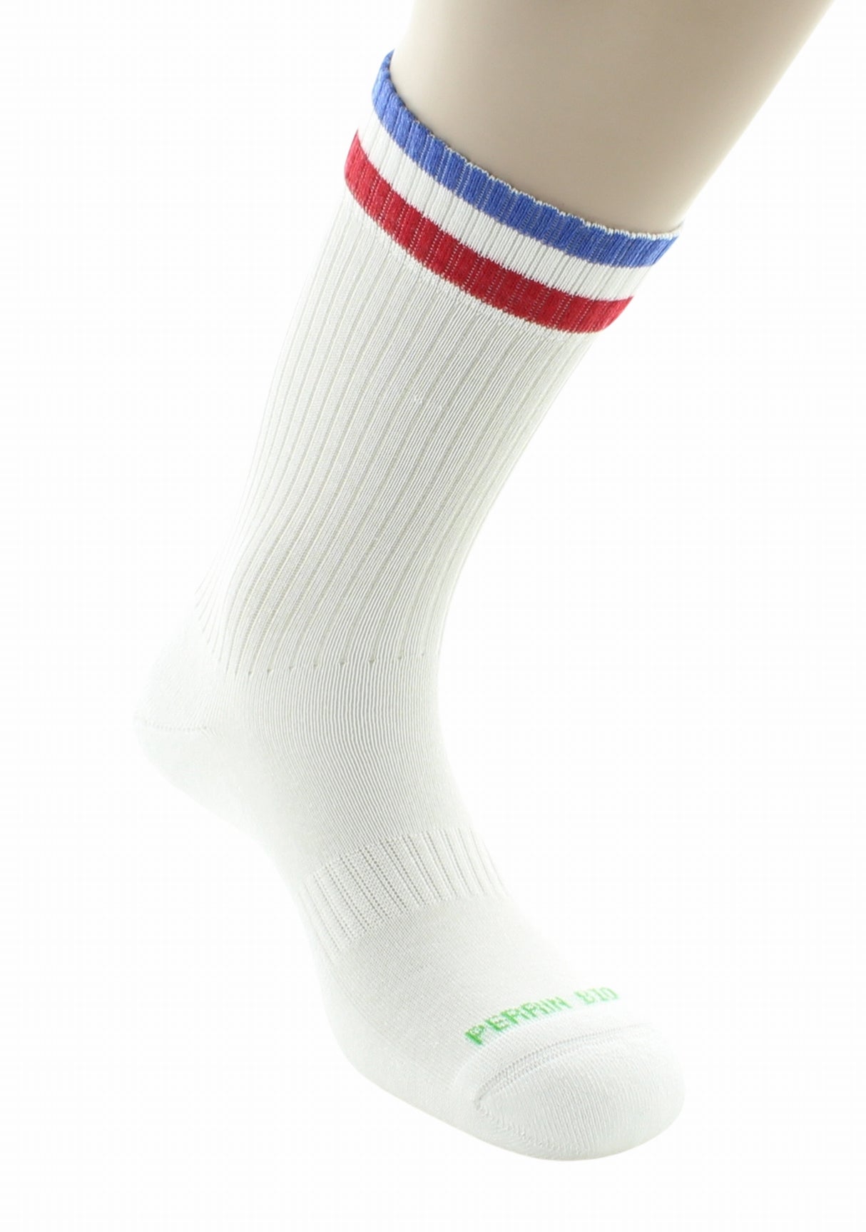 Chaussettes de sport mixtes en pur coton bio BLANC
