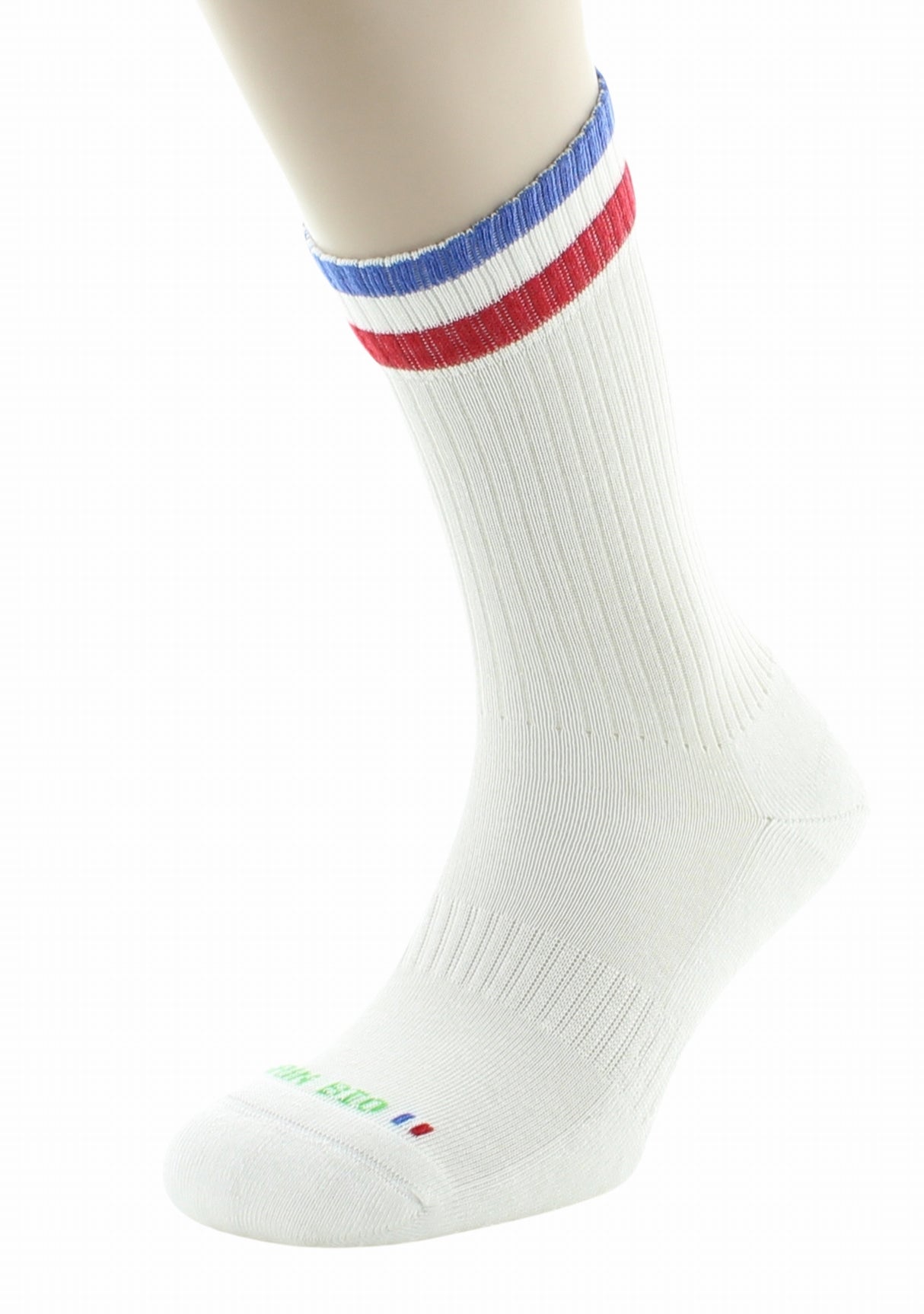Chaussettes de sport mixtes en pur coton bio BLANC