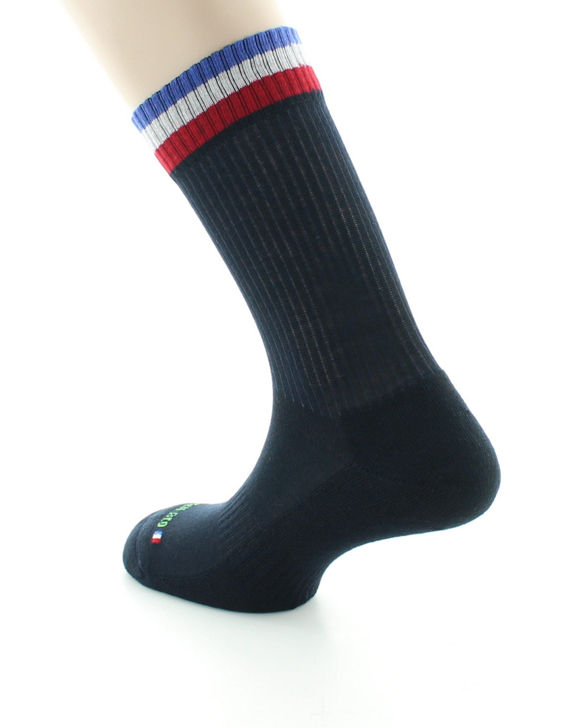 Chaussettes de sport mixtes en pur coton bio MARINE