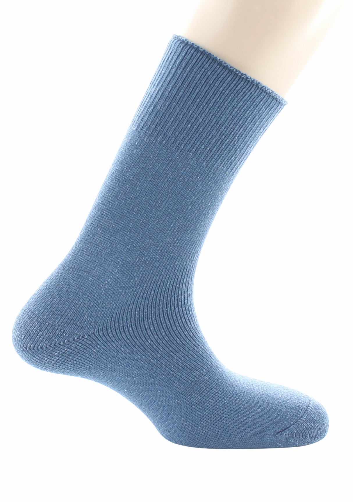 Chaussettes de travail homme Perrin laine/polyamide tout bouclette BLEU JEAN