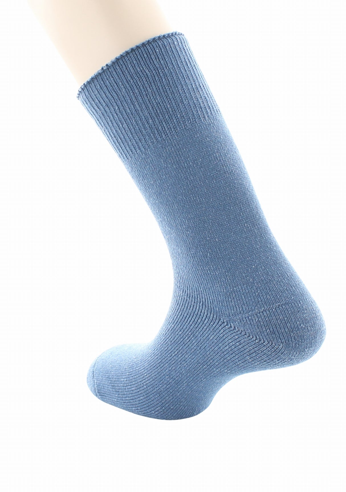 Chaussettes de travail homme Perrin laine/polyamide tout bouclette BLEU JEAN