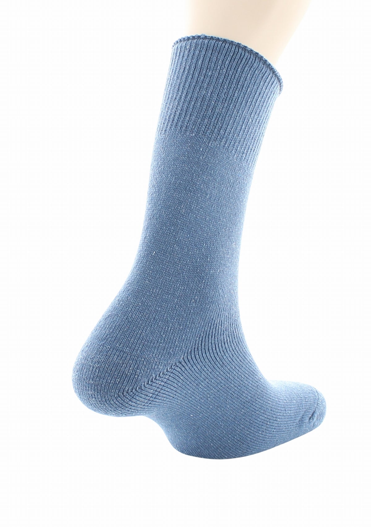 Chaussettes de travail homme Perrin laine/polyamide tout bouclette BLEU JEAN