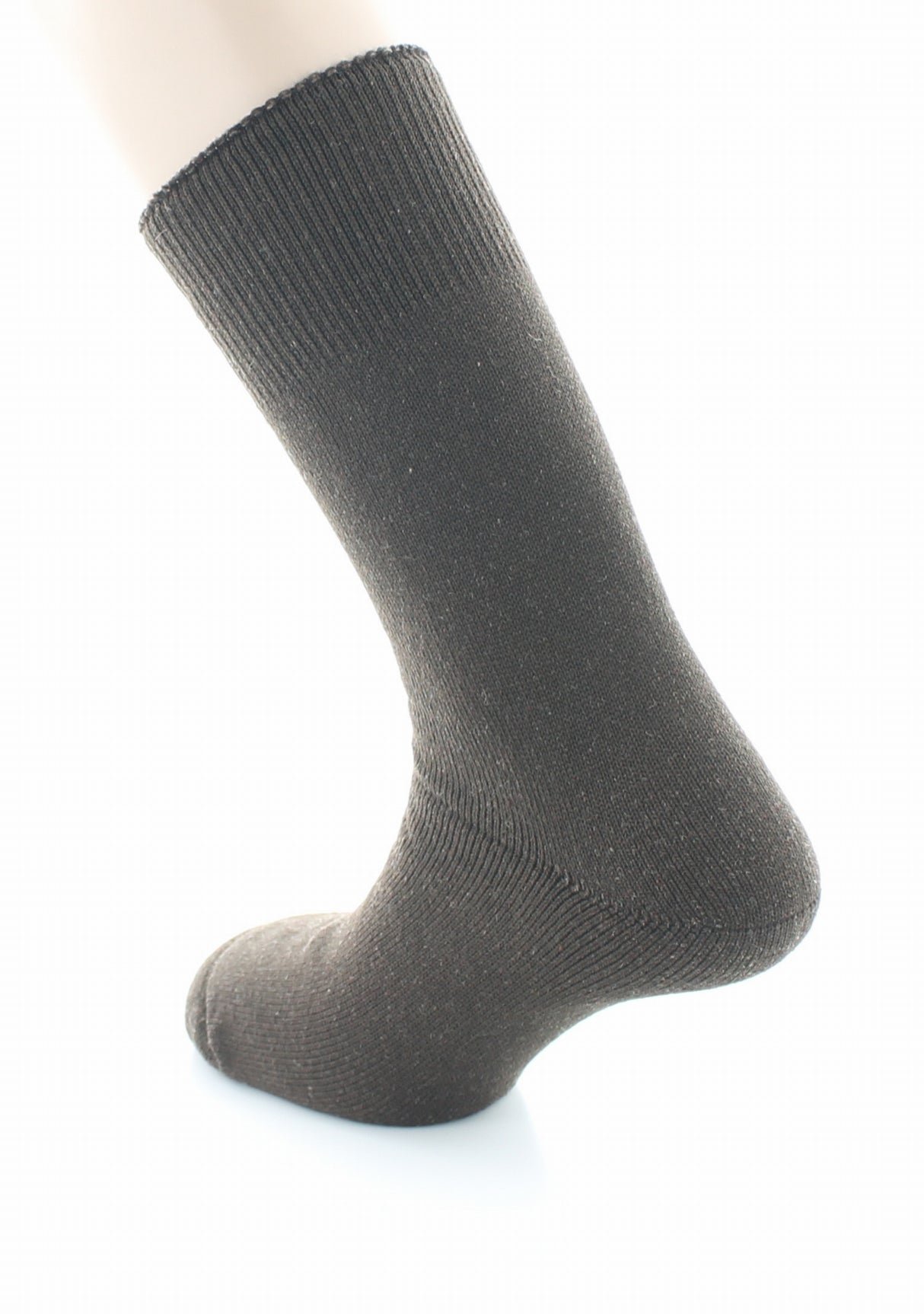 Chaussettes de travail homme Perrin laine/polyamide tout bouclette MARRON
