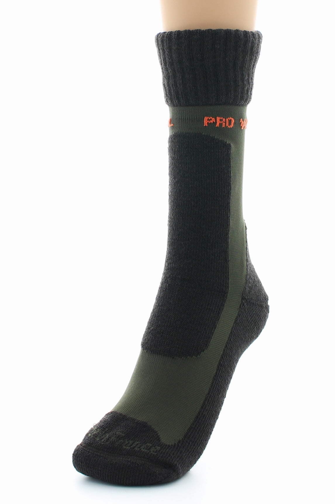 Chaussettes de travail mixtes pro en laine peignée MARRON