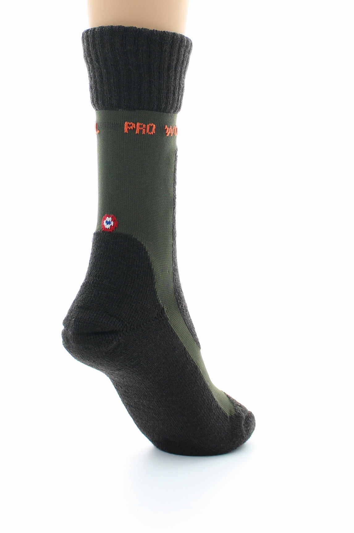 Chaussettes de travail mixtes pro en laine peignée MARRON