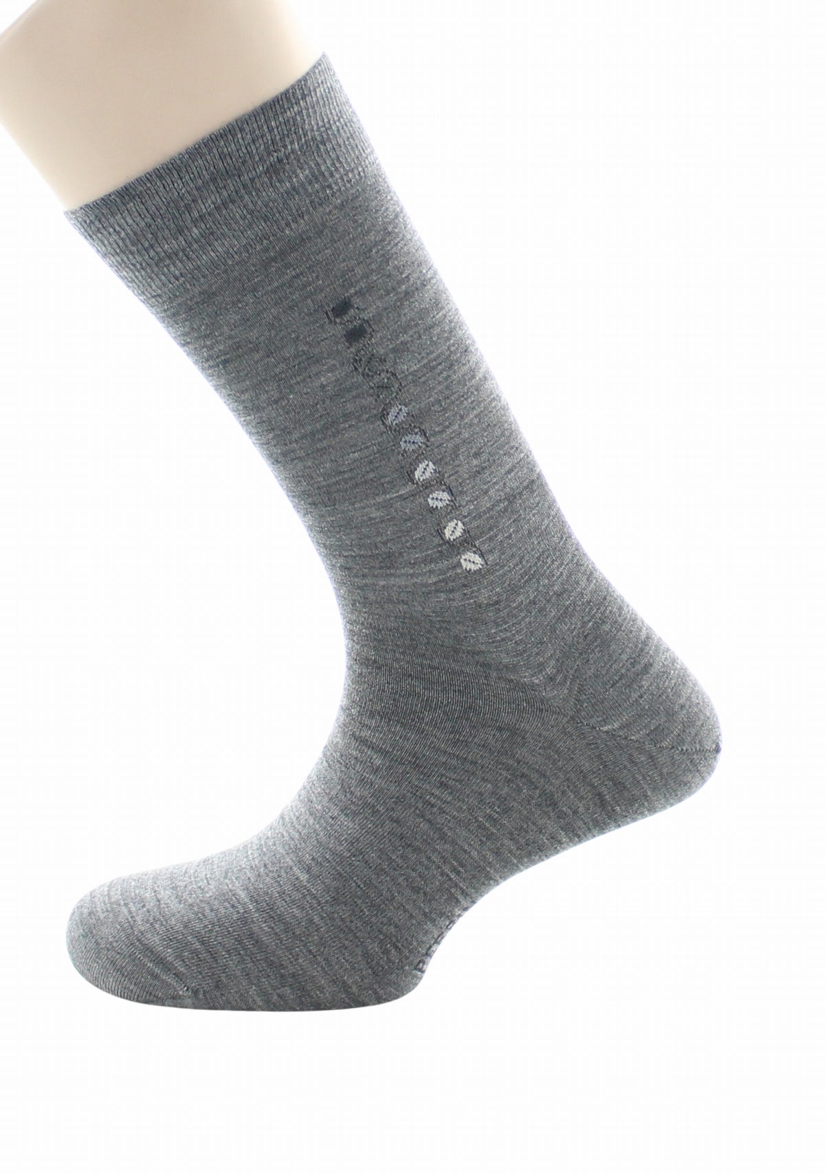 Chaussettes en laine pour homme motif baguette grains de café Gris GRIS MOYEN