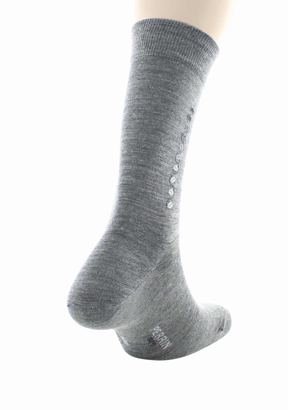 Chaussettes en laine pour homme motif baguette grains de café Gris GRIS MOYEN