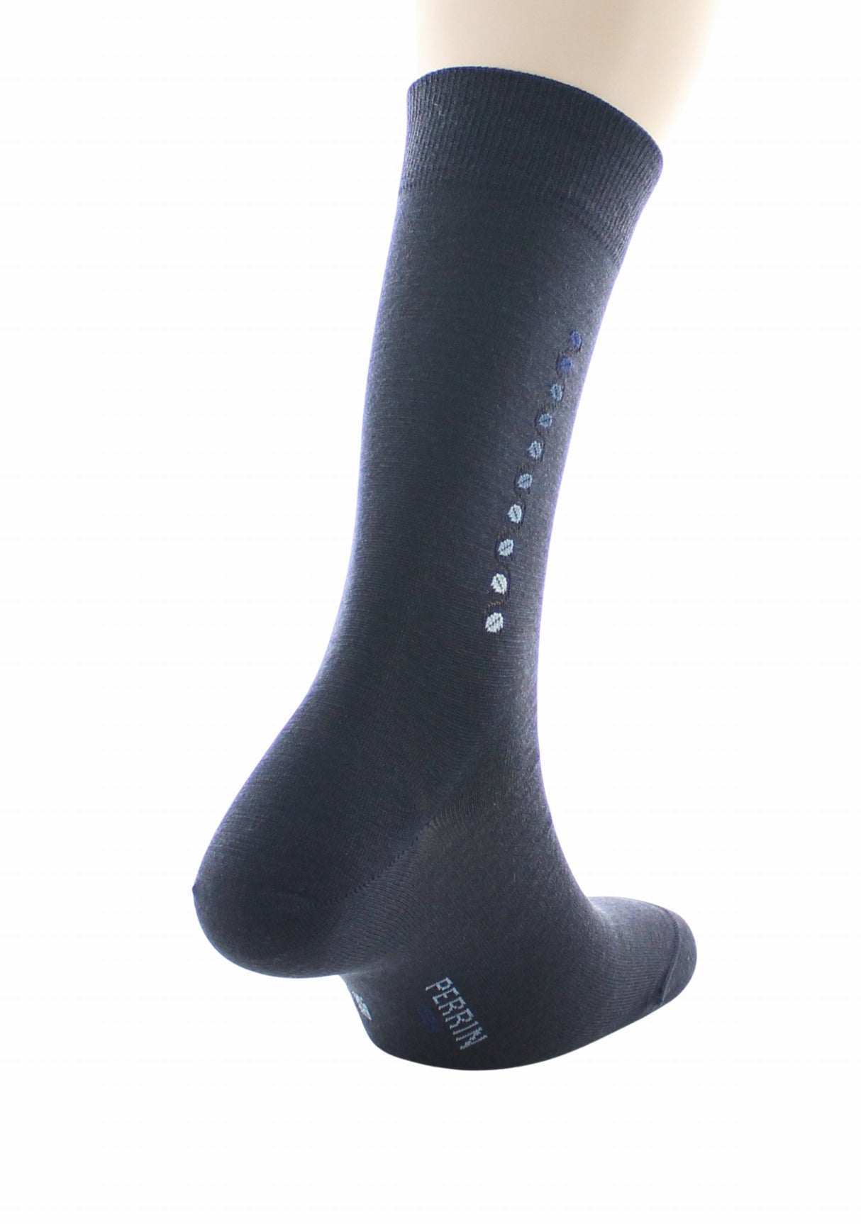 Chaussettes en laine pour homme motif baguette grains de café Marine MARINE