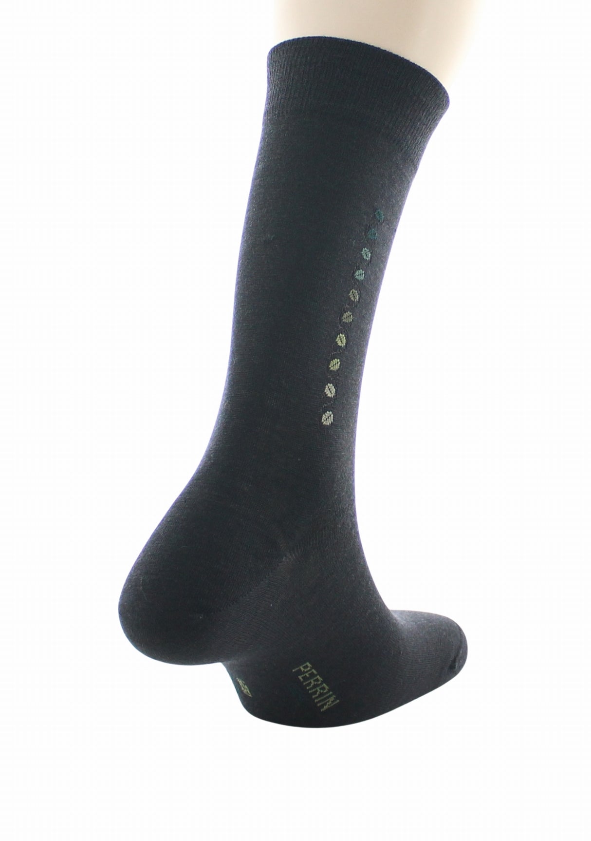 Chaussettes en laine pour homme motif baguette grains de café Noir NOIR