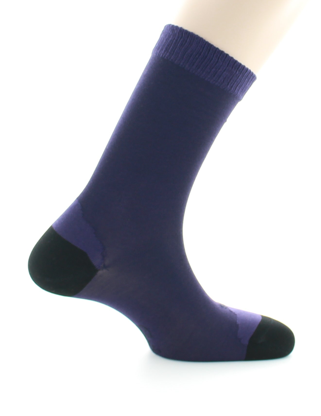 Chaussettes En Soie Cardinal et Noir RAISIN