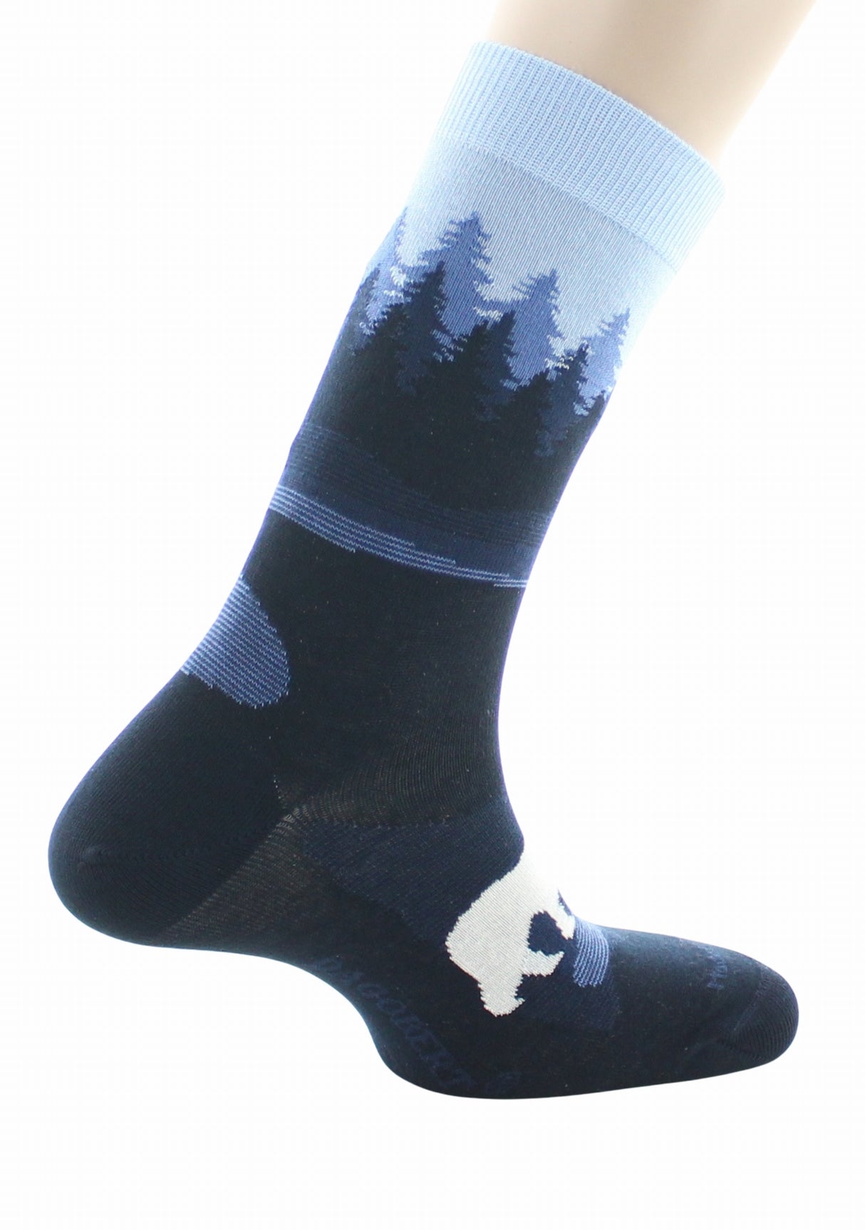 Chaussettes fantaisie homme en coton Dagobert Forêt Bleu BLEU