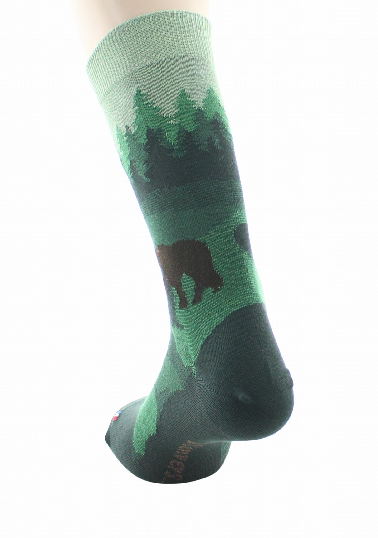 Chaussettes fantaisie homme en coton Dagobert Forêt Vert VERT