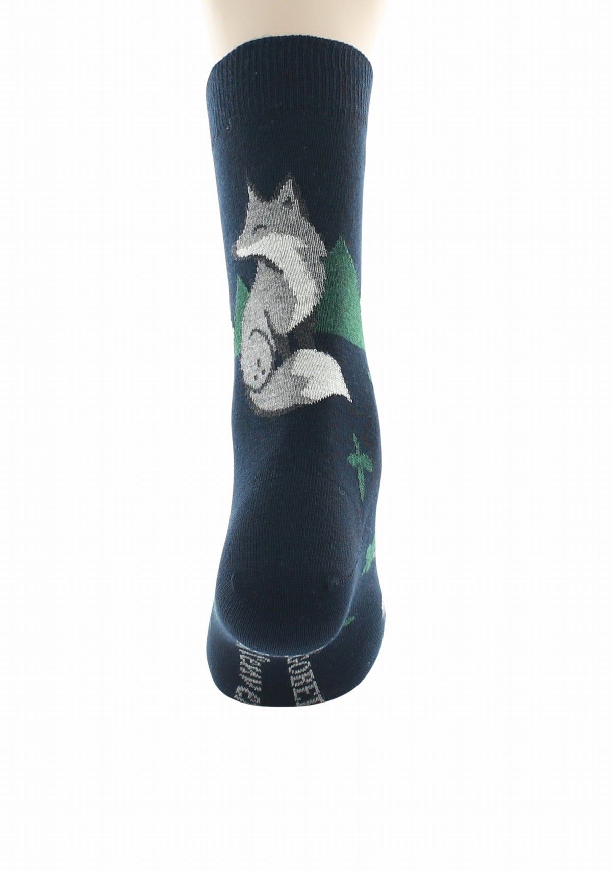 Chaussettes fantaisie homme en coton Renard Marine MARINE