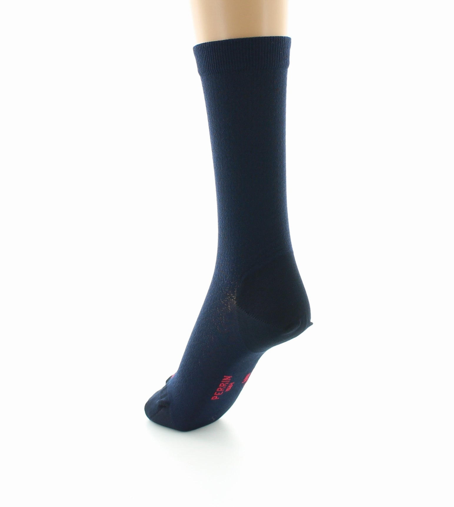 Chaussettes femme à maille ajourée en soie MARINE