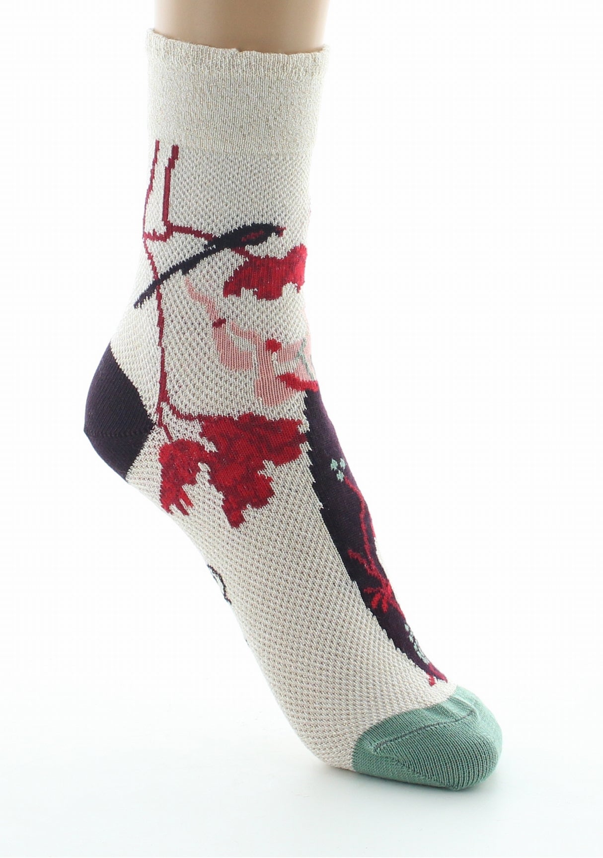 Chaussettes femme coton la Femme et l'Oiseau IVOIRE