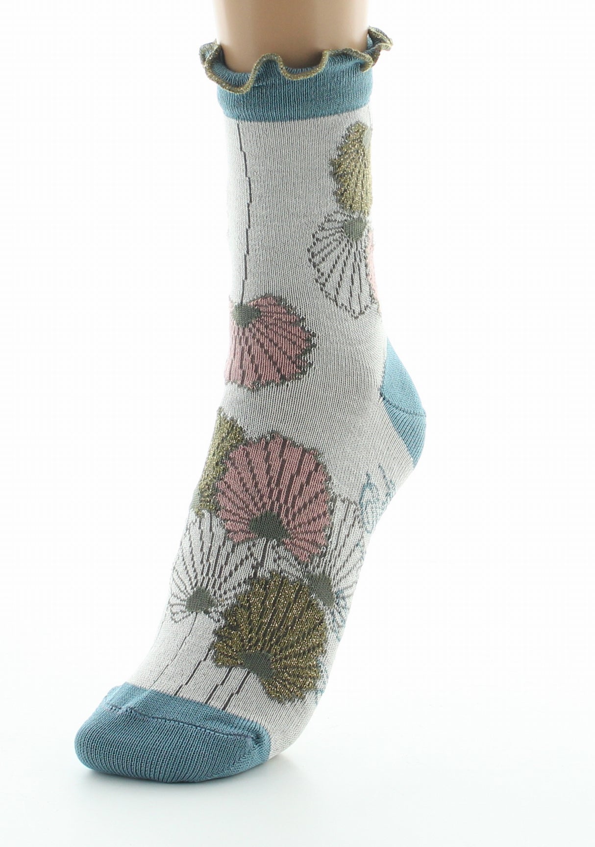Chaussettes femme fil d'Ecosse Monnaie du Pape IVOIRE