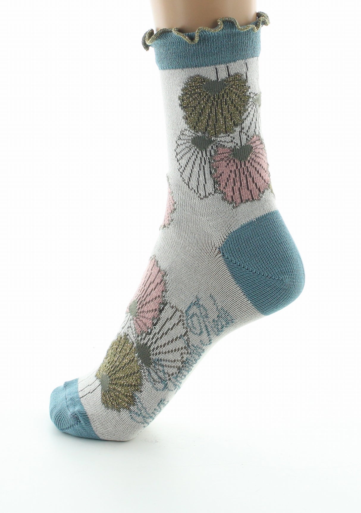 Chaussettes femme fil d'Ecosse Monnaie du Pape IVOIRE