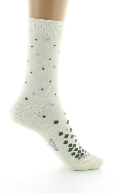 Chaussettes femme Jacquard de Noël en laine ECRU