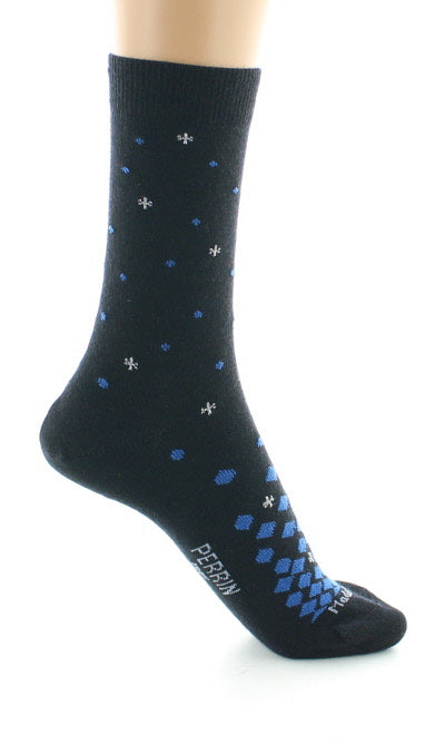 Chaussettes femme Jacquard de Noël en laine NOIR
