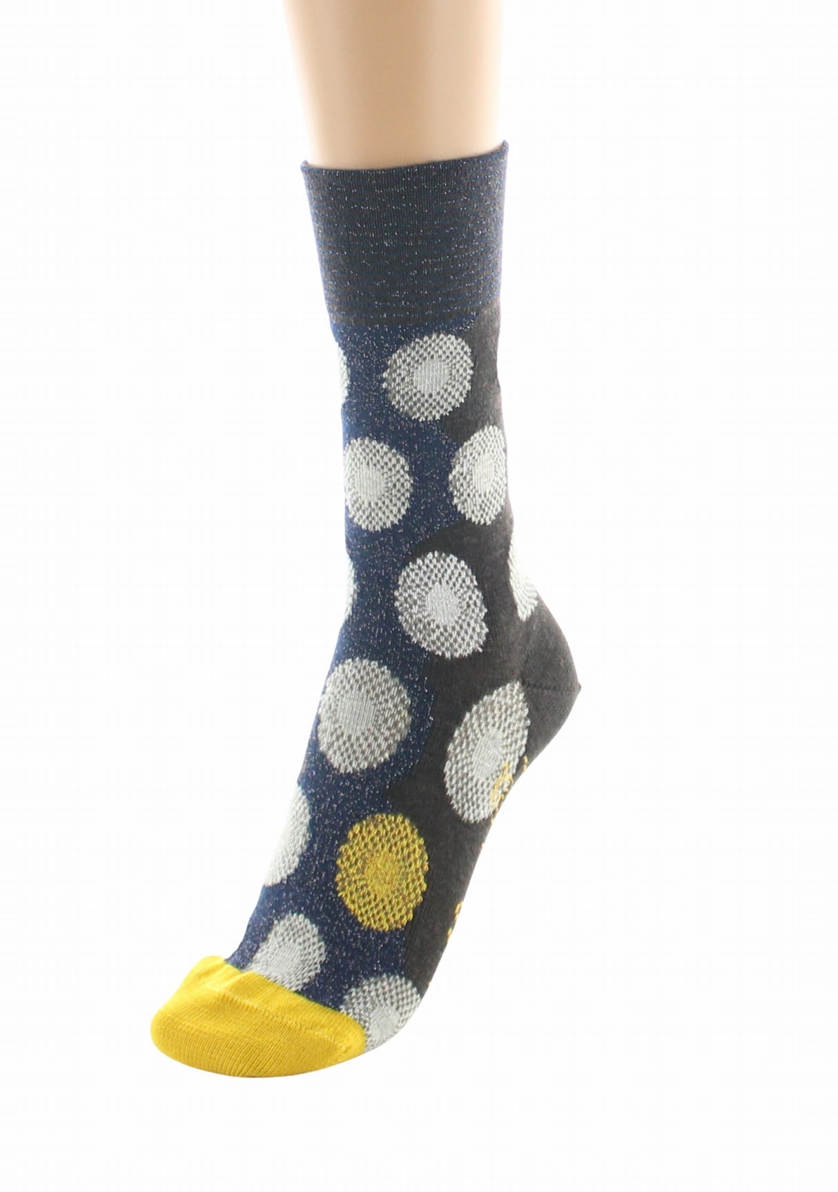 Chaussettes femme laine peignée Berthe Fleurs Graphiques CHOCOLAT