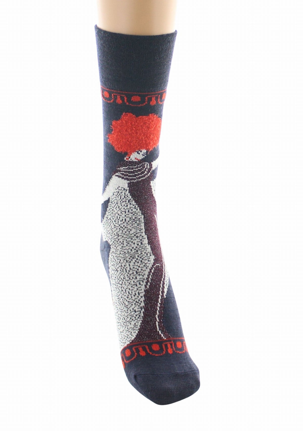 Chaussettes femme laine peignée Berthe La Femme 1900 MARINE