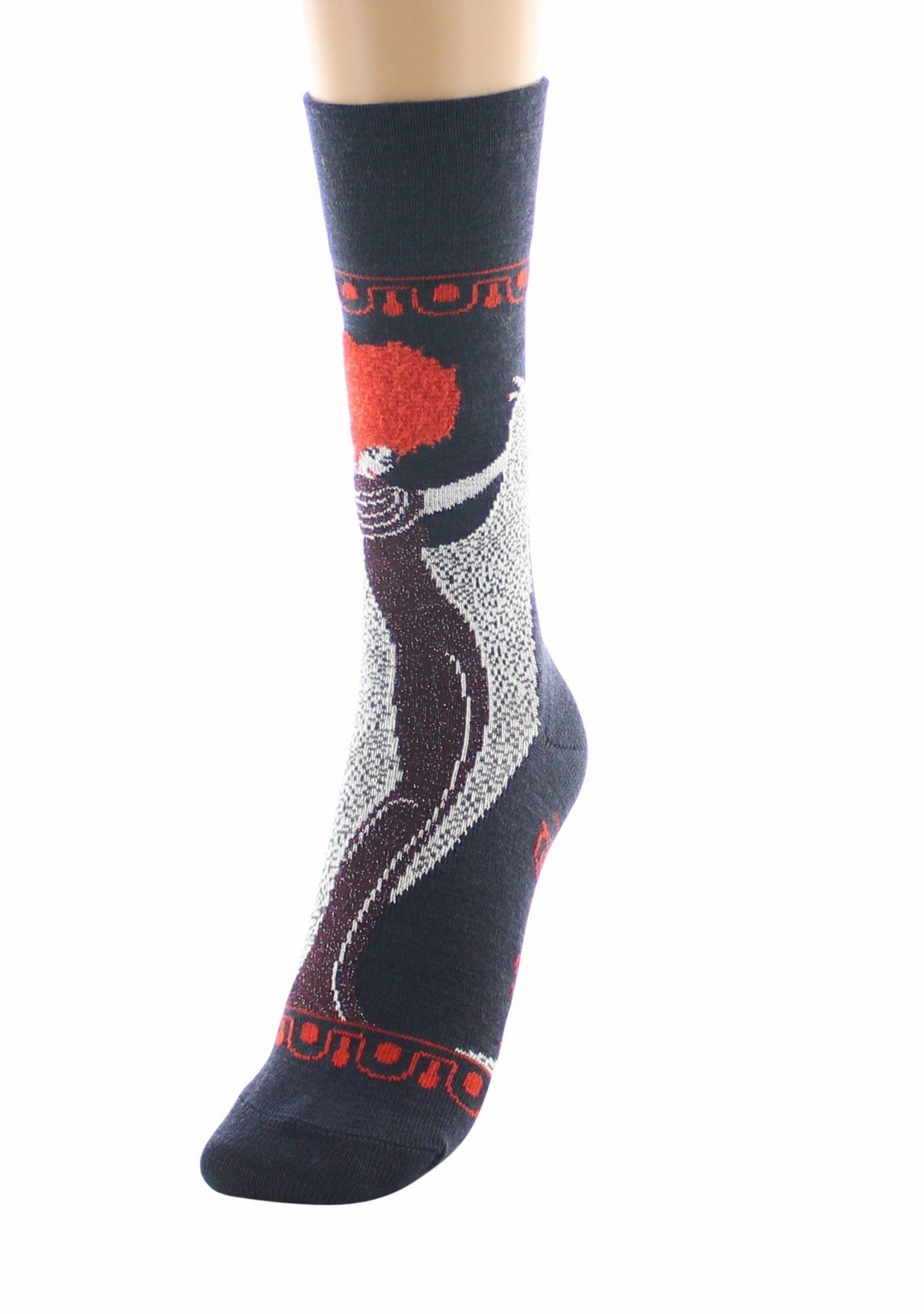 Chaussettes femme laine peignée Berthe La Femme 1900 MARINE