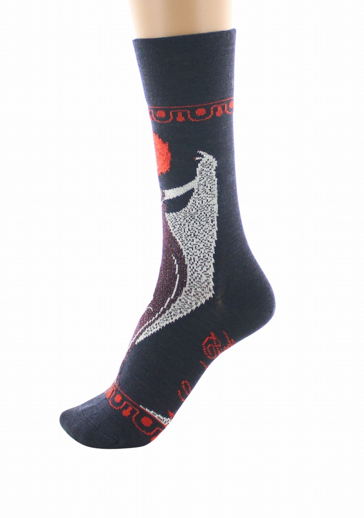 Chaussettes femme laine peignée Berthe La Femme 1900 MARINE