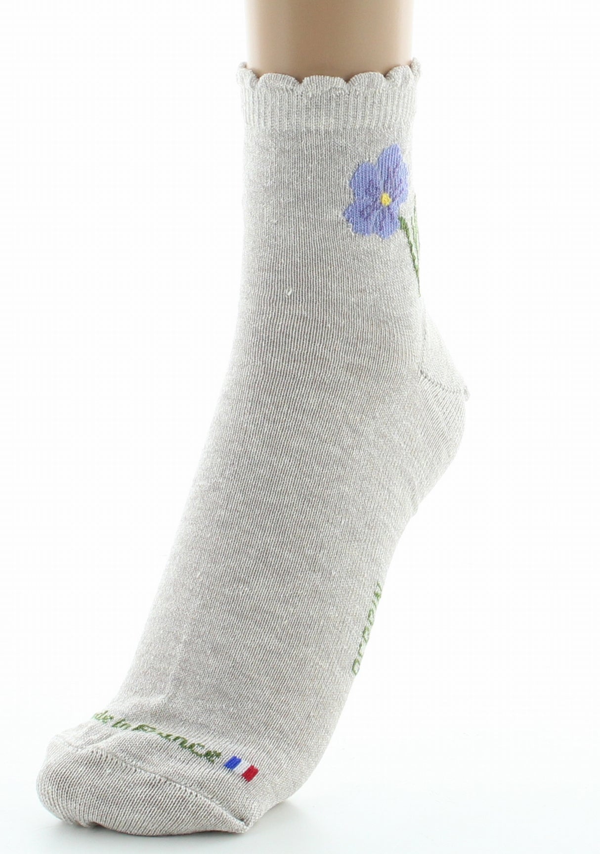 Chaussettes femme Lin fleur de lin beige BEIGE