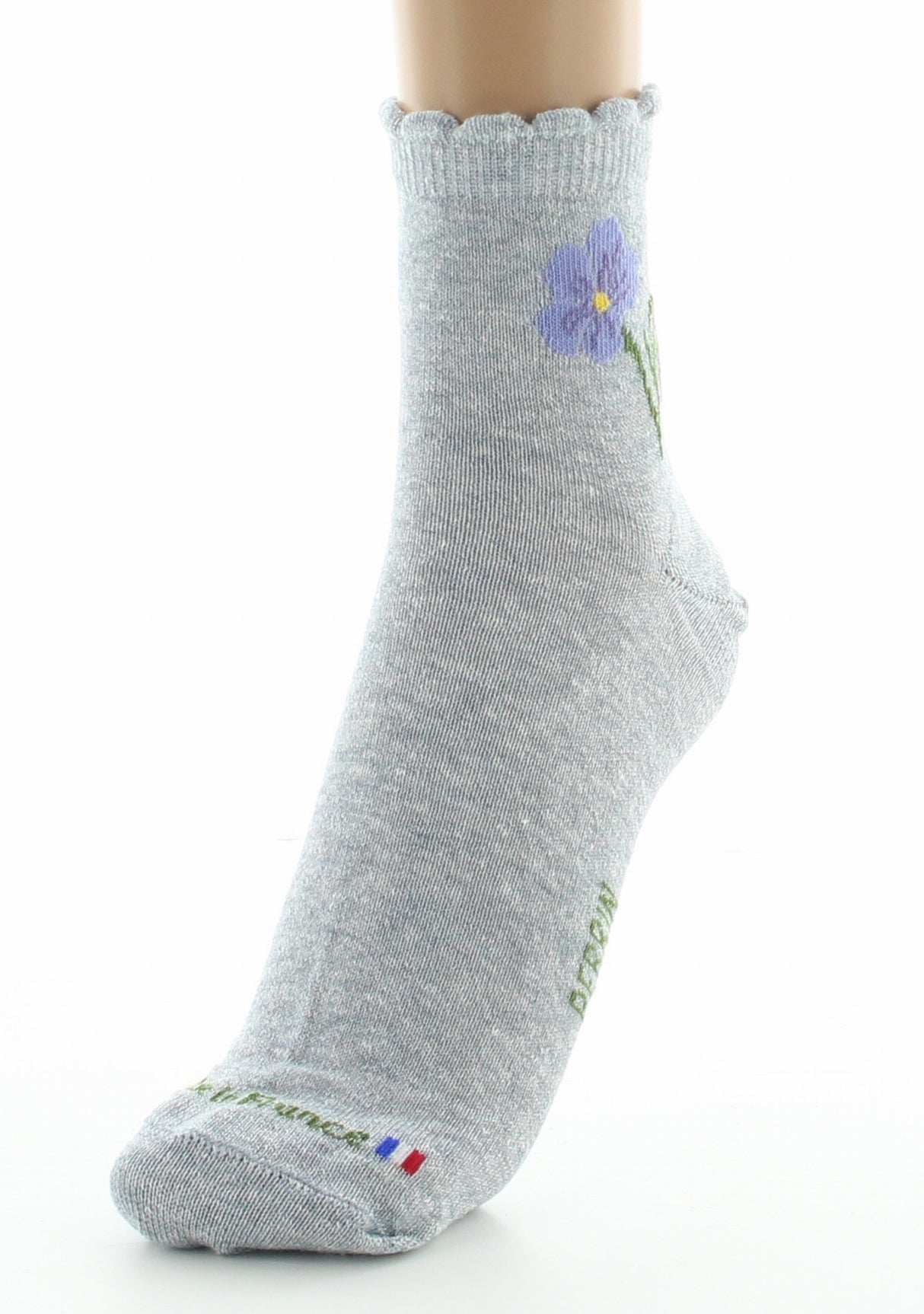 Chaussettes femme Lin fleur de lin jean JEAN