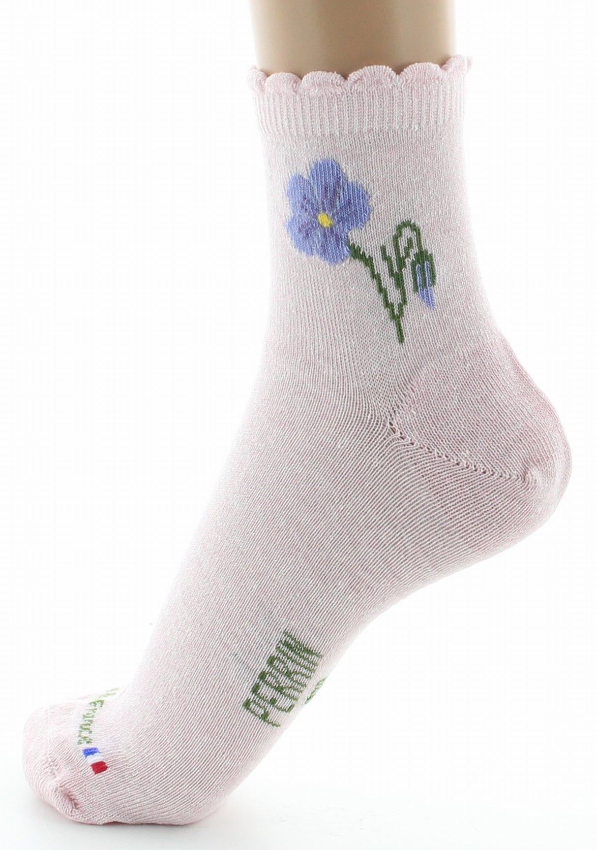 Chaussettes femme Lin fleur de lin rose ROSE
