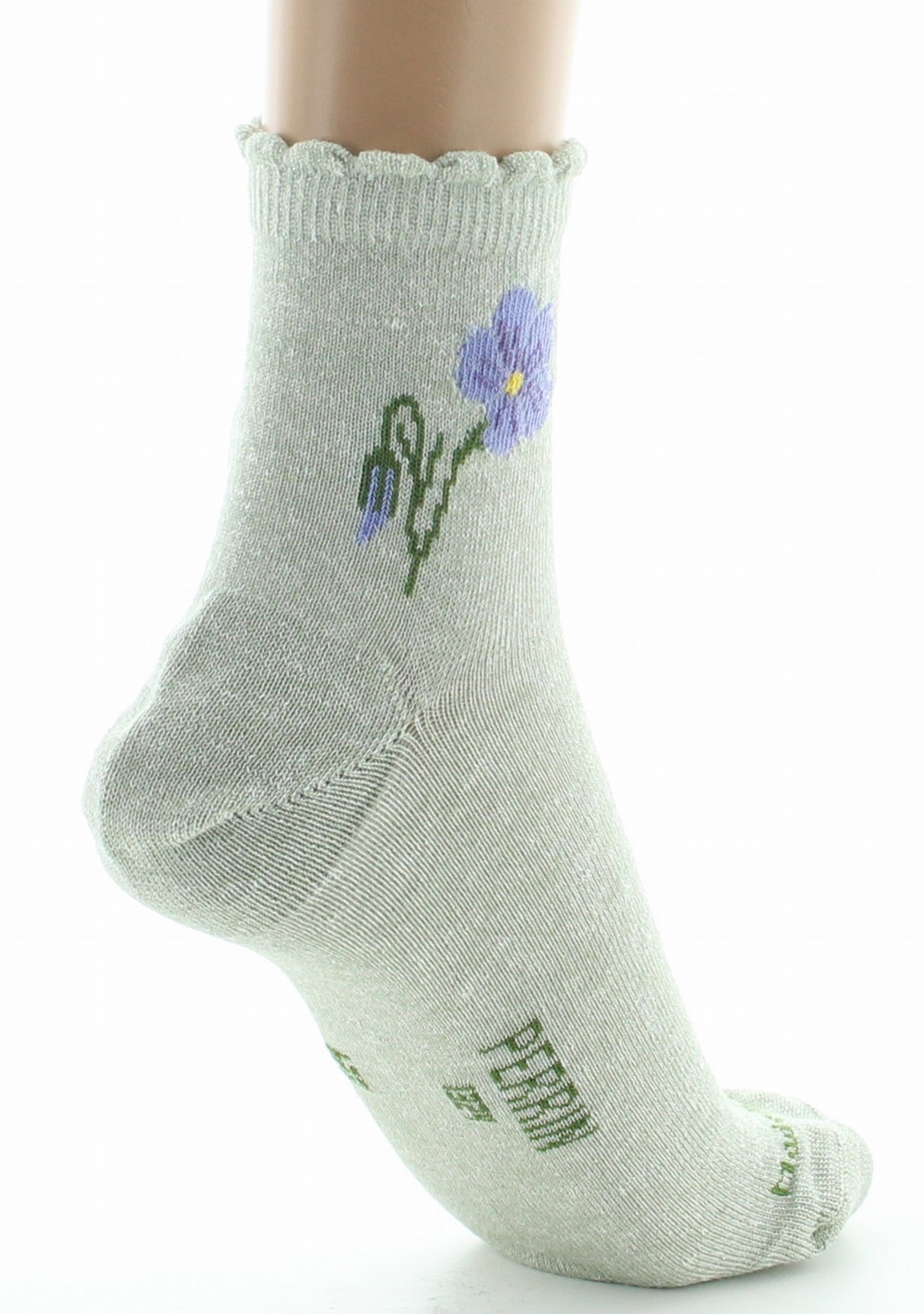 Chaussettes femme Lin fleur de lin vert VERT