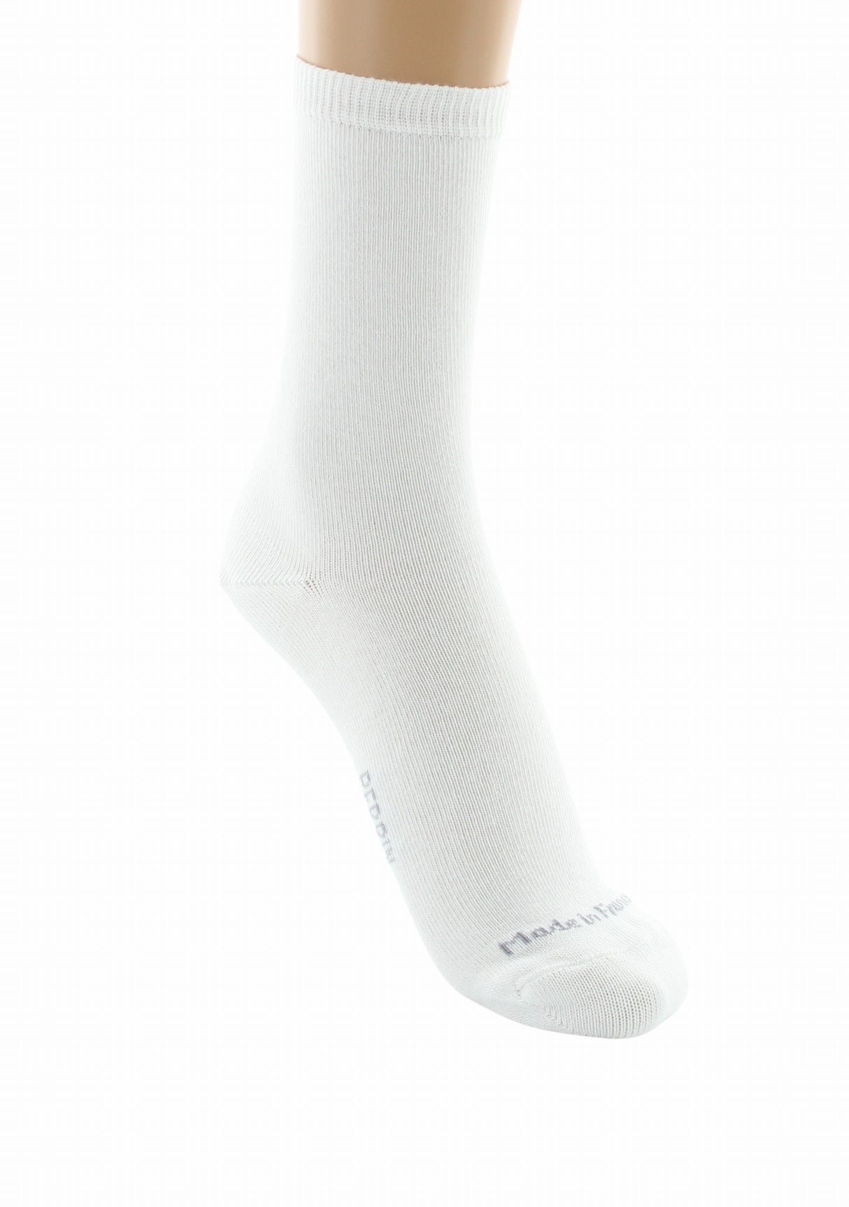 Chaussettes femme Perrin 1924 coton longues fibres Blanc BLANC