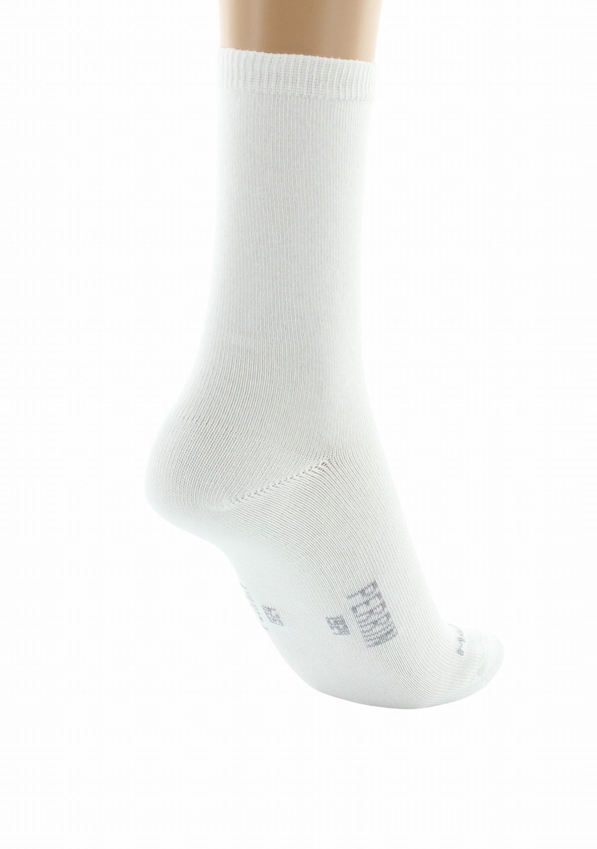 Chaussettes femme Perrin 1924 coton longues fibres Blanc BLANC
