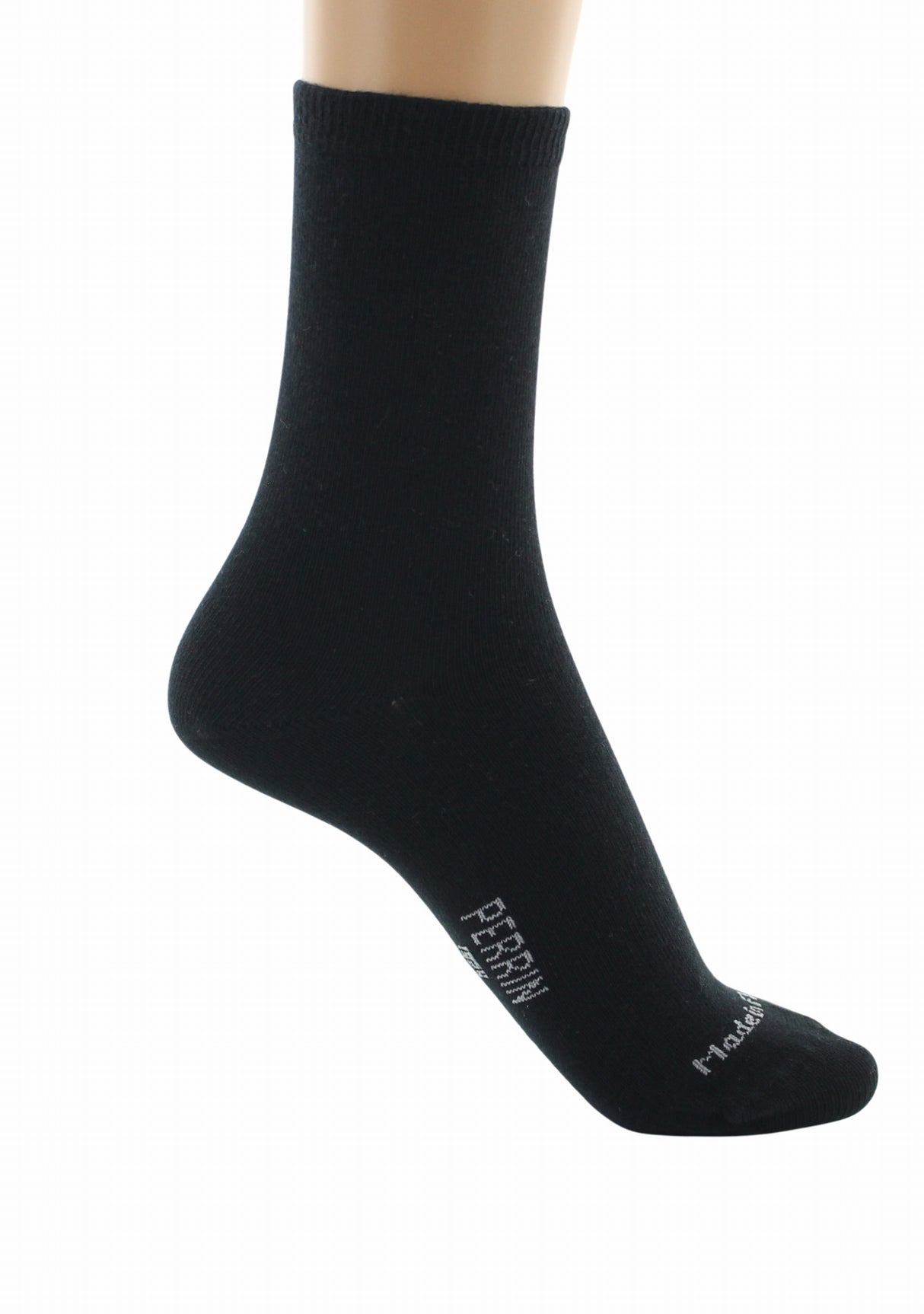 Chaussettes femme Perrin 1924 coton longues fibres Noir NOIR