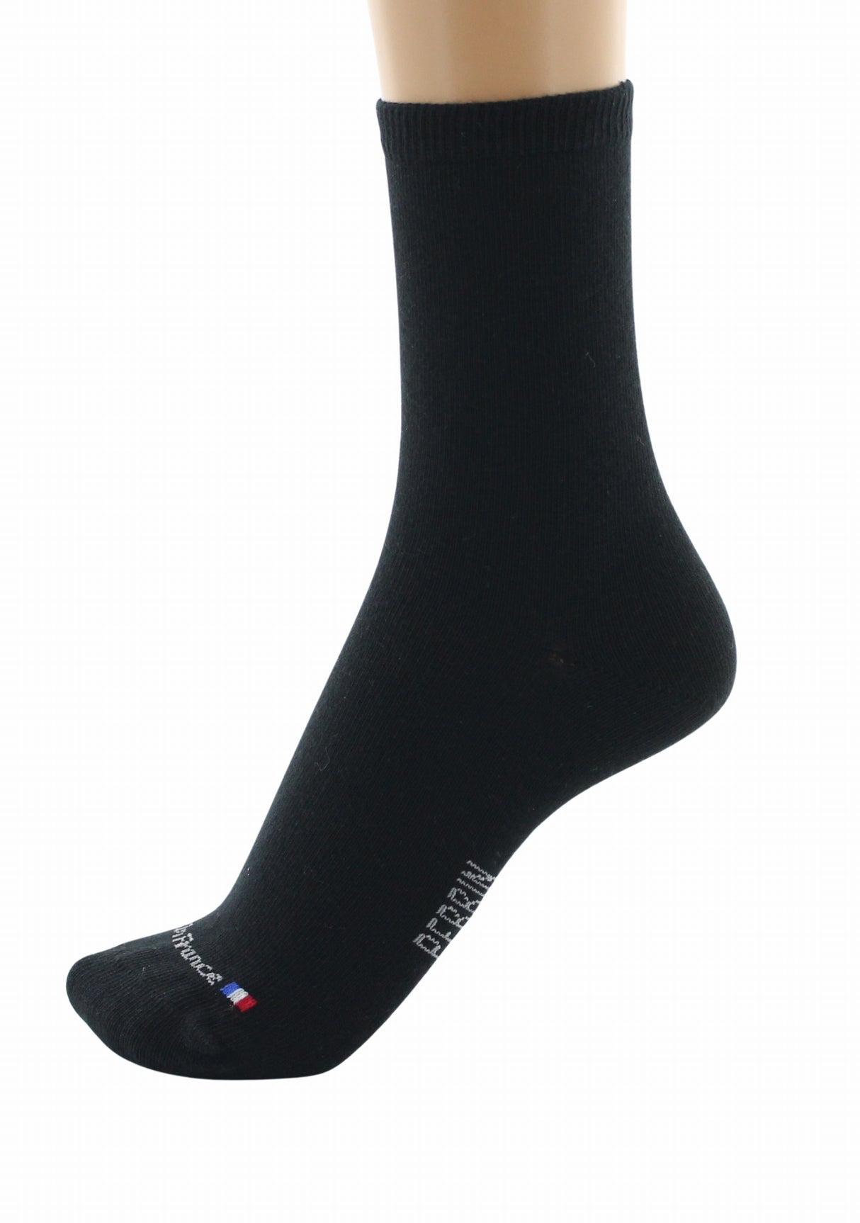 Chaussettes femme Perrin 1924 coton longues fibres Noir NOIR