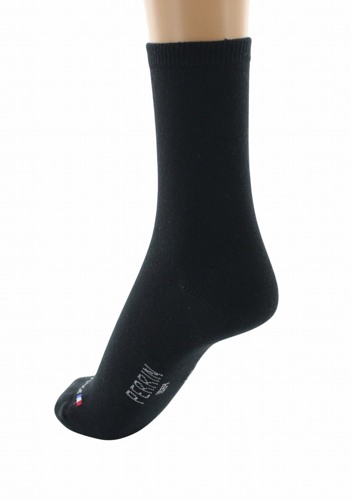 Chaussettes femme Perrin 1924 coton longues fibres Noir NOIR